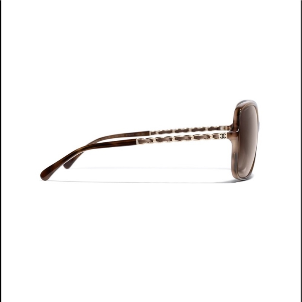 CHANEL Brown Gradient Oversized Square Sunglasses - Picture 12 of 15